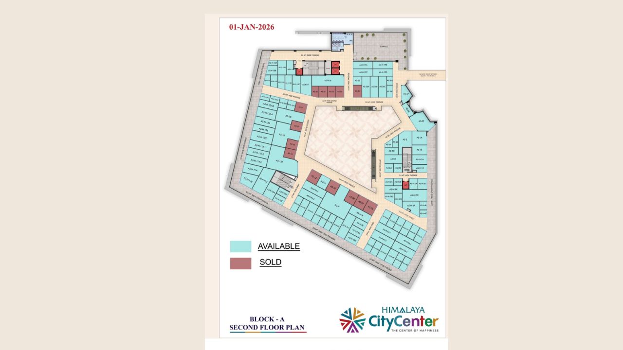 Himalaya City Center Floor Plan block 1 2nd Floor