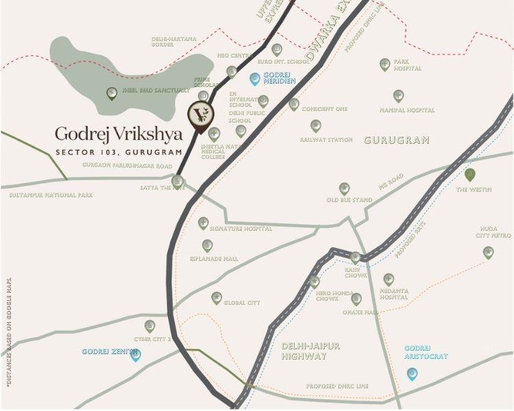 Godrej Vrikshya Location Map