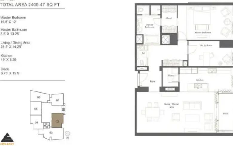 Embassy One Residence Bengaluru Floor Plan