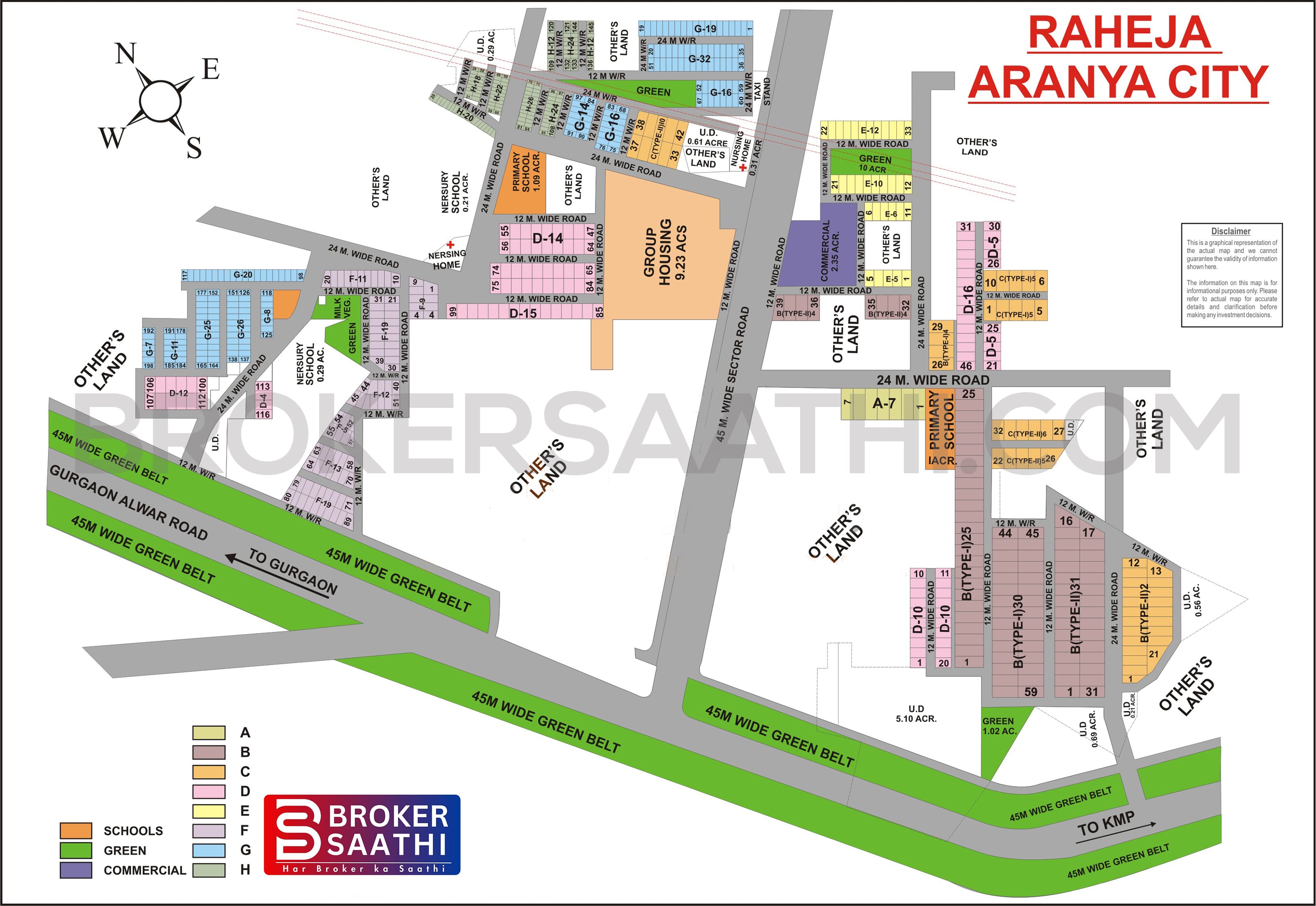 Gurgaon - Raheja Aranya City Map