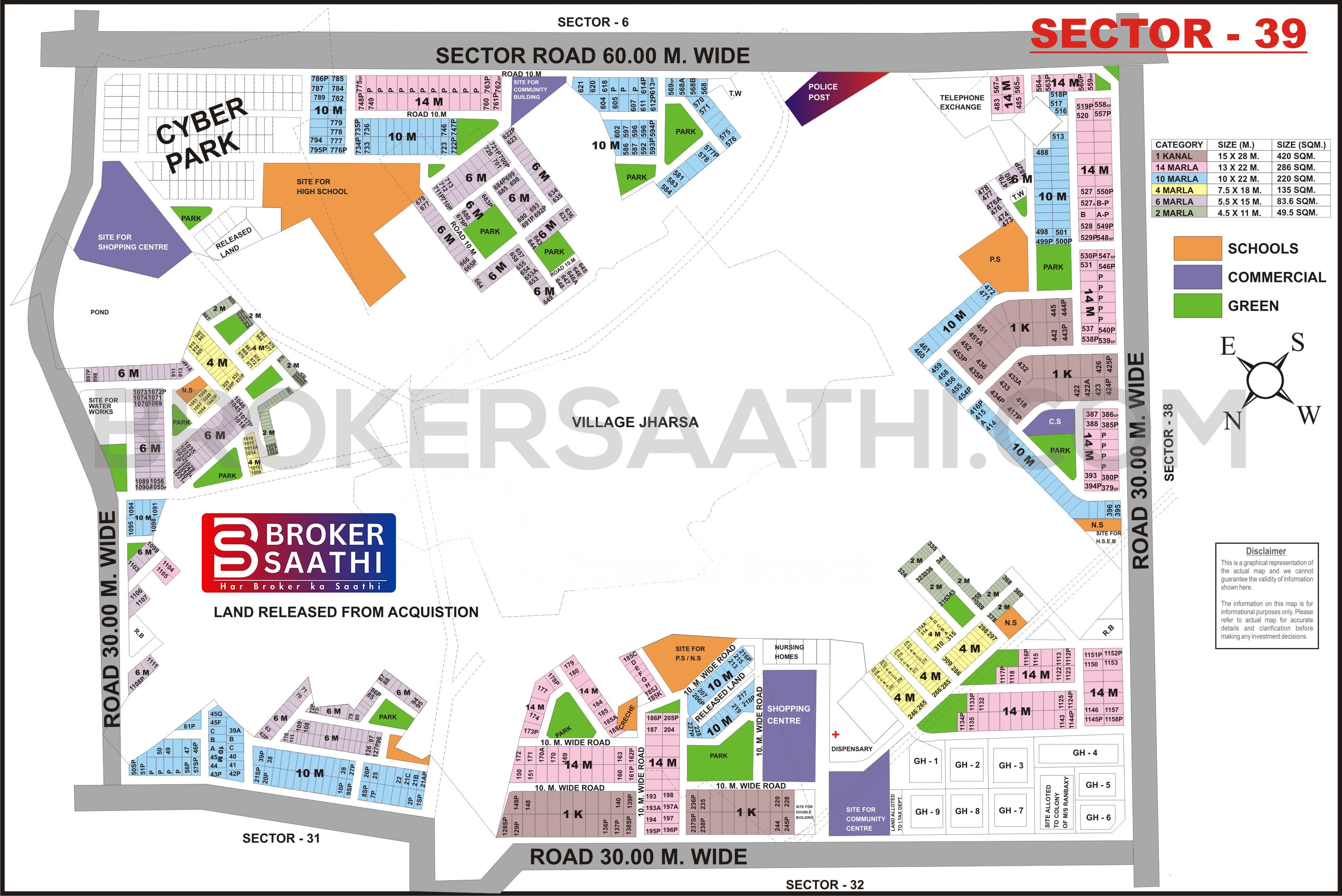 Gurgaon - Sector 39 Map