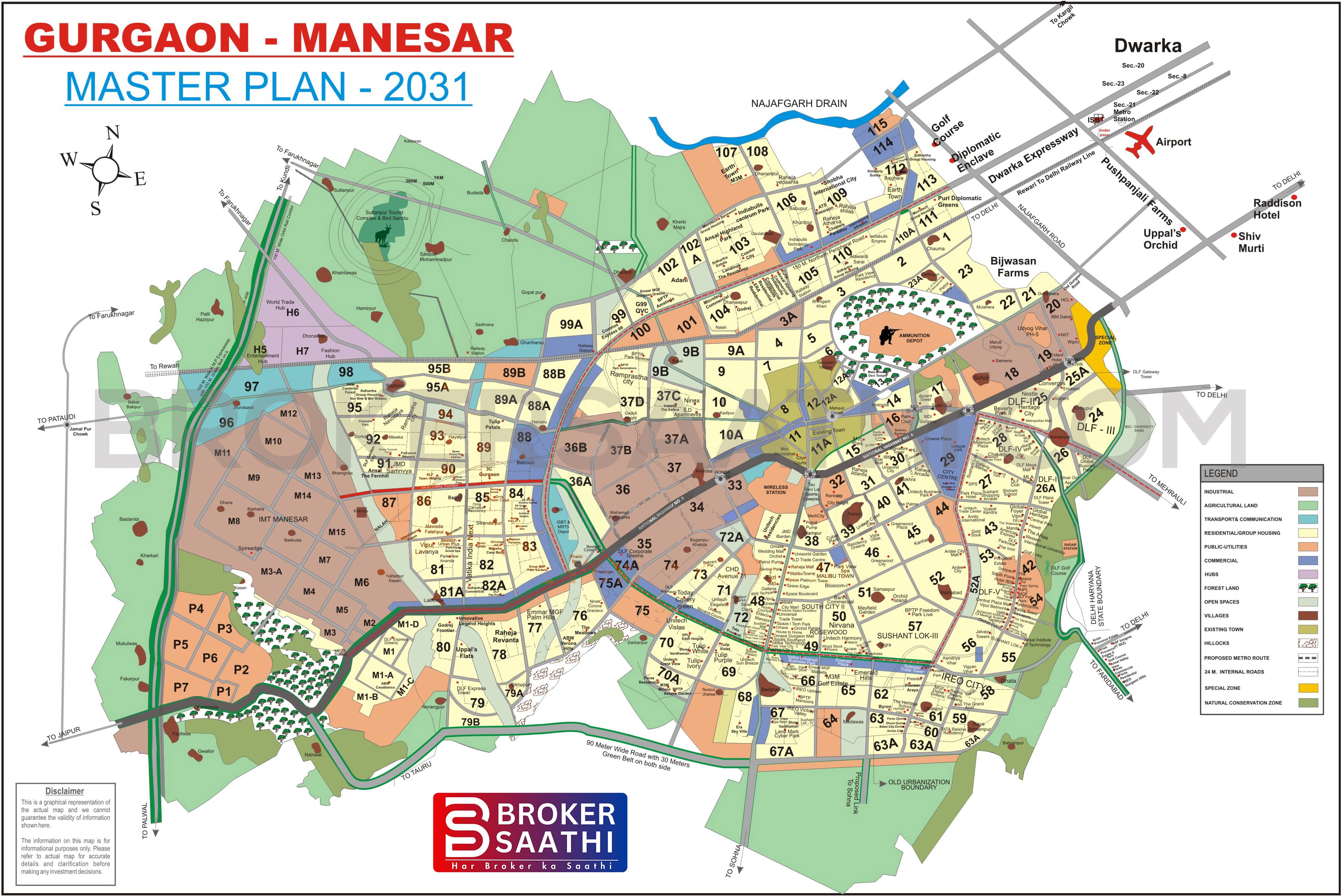 Manesar Gurgaon Map : Current Property Rates & Location Advantages