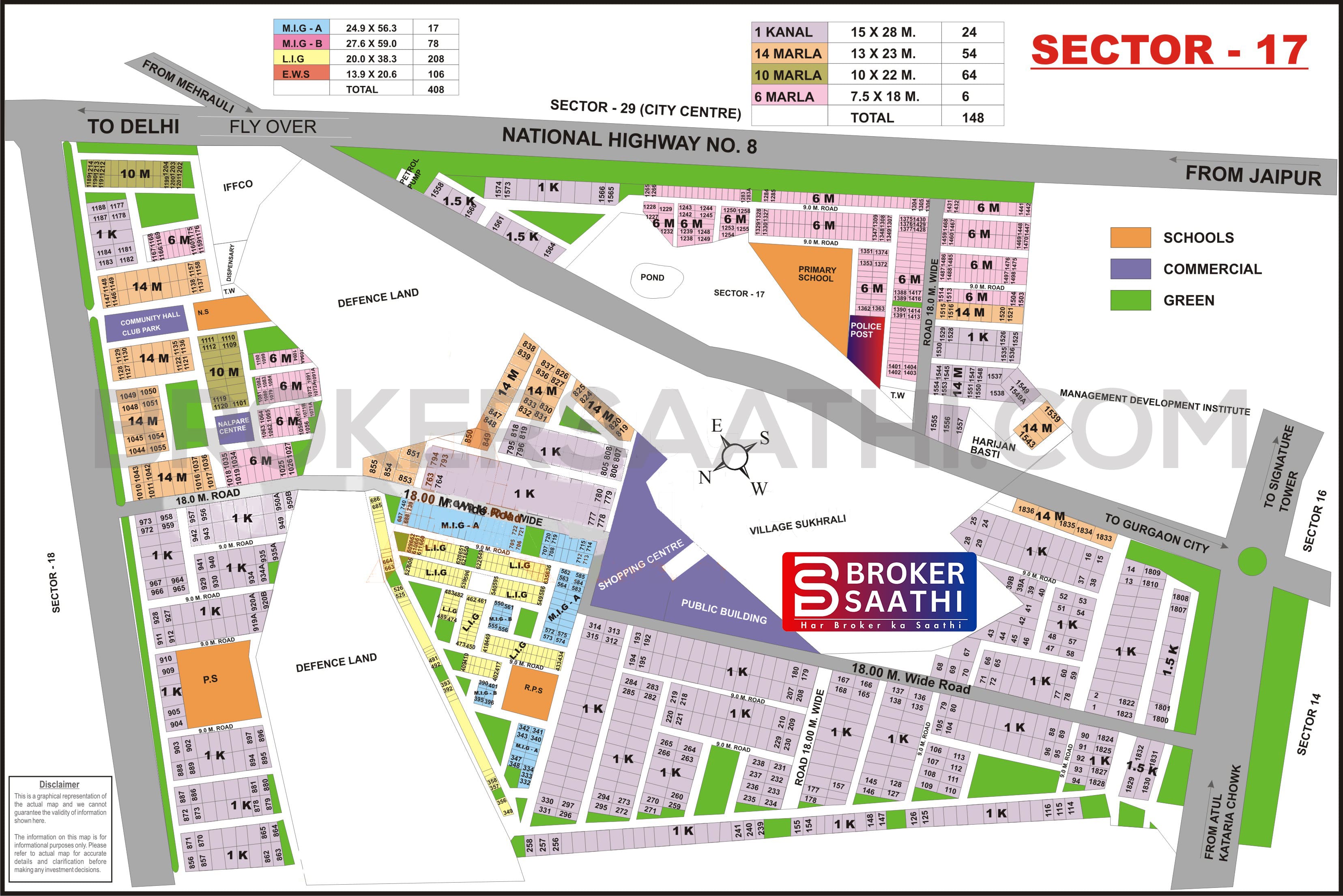 Gurgaon - Sector 17 Map