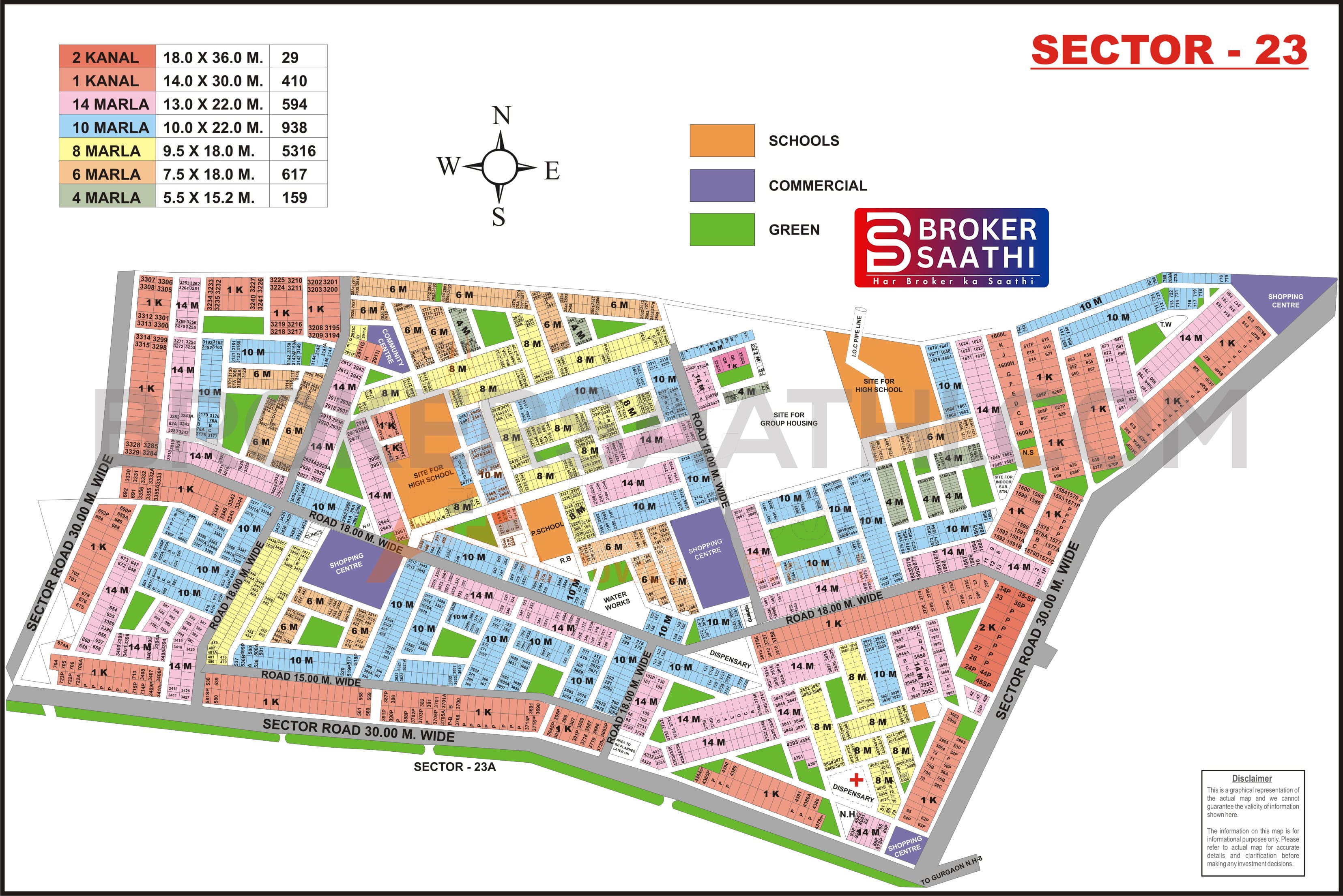 Gurgaon - Sector 23 Map