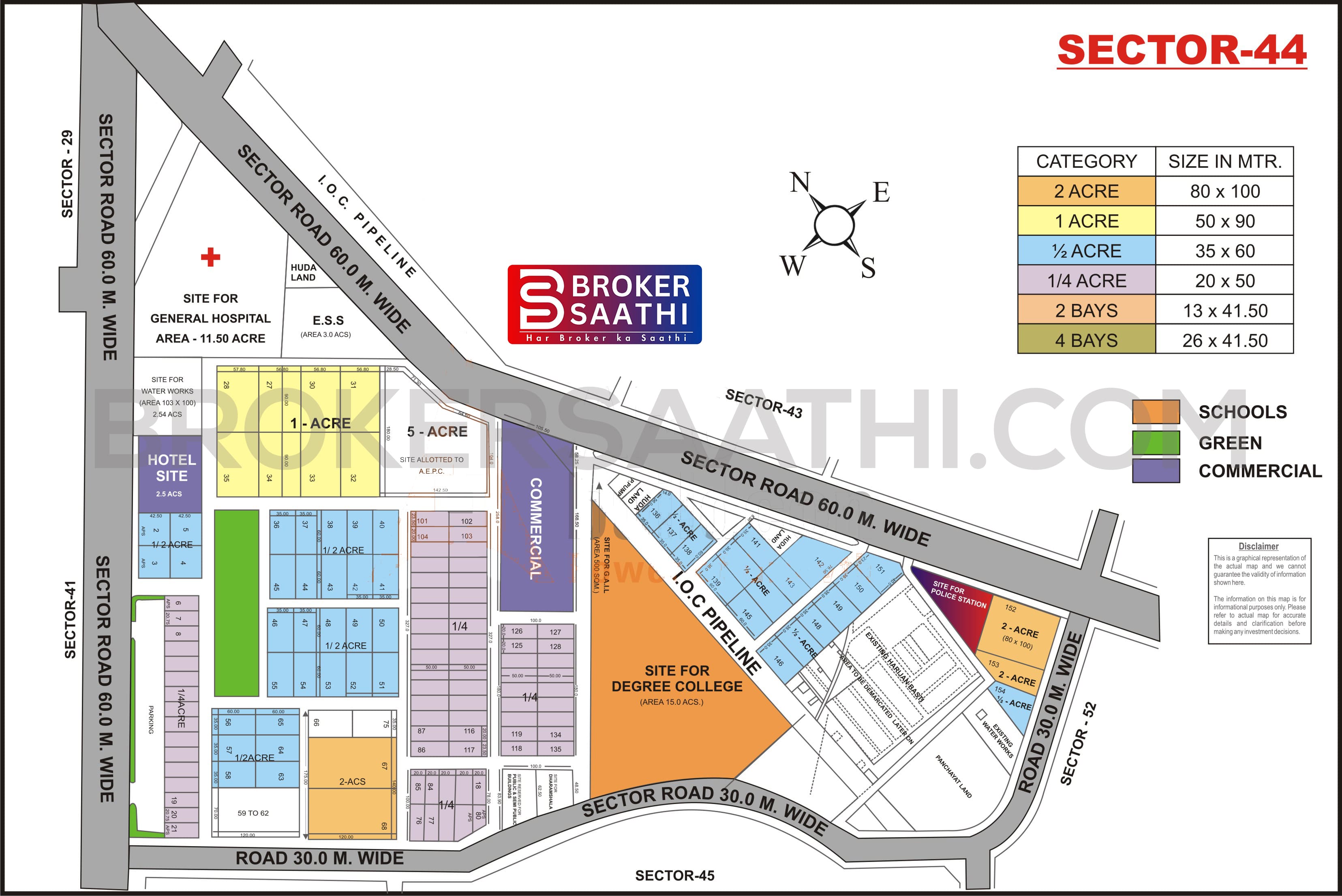 Gurgaon - Sector 44 Map