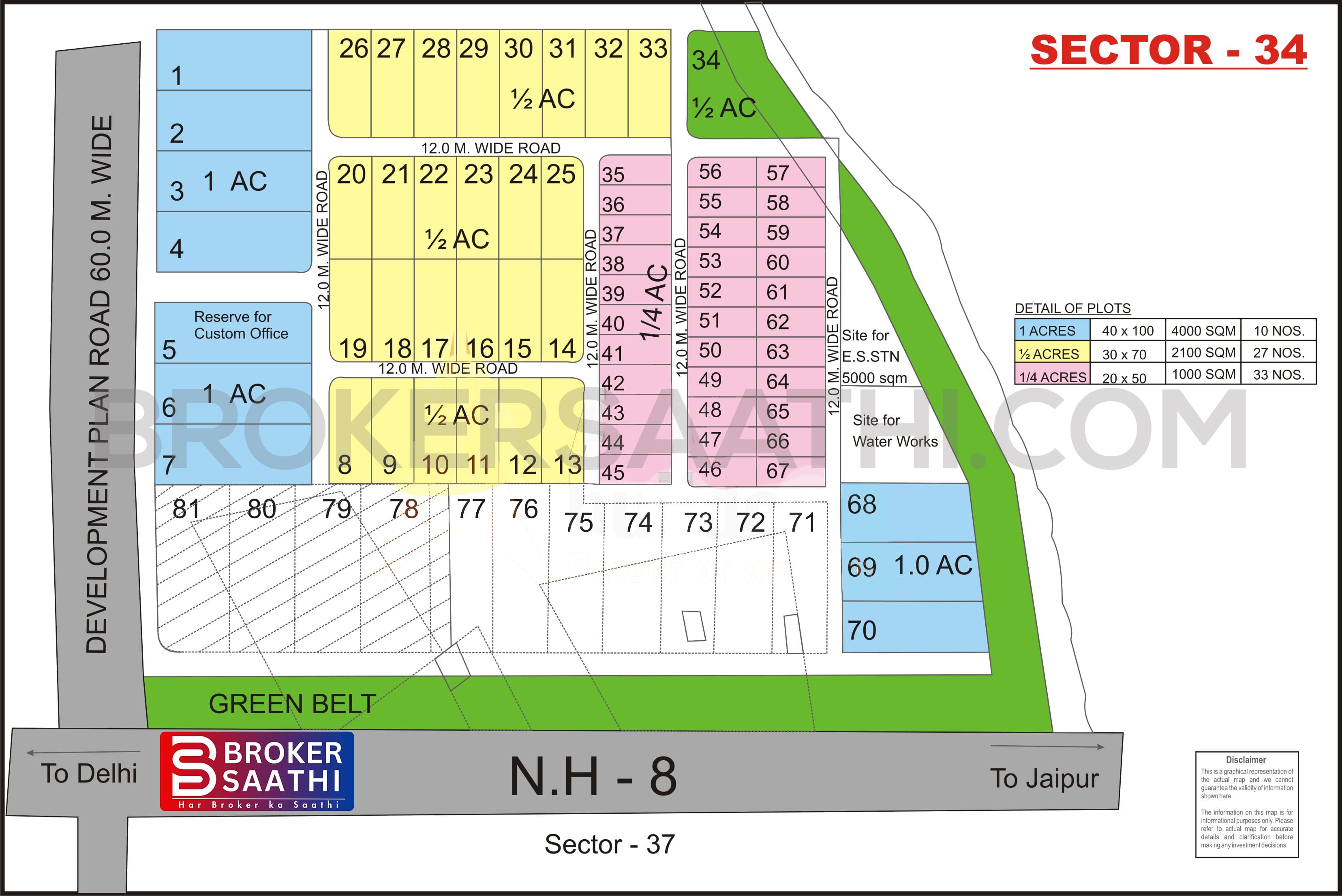 Gurgaon - Sector 34 Map