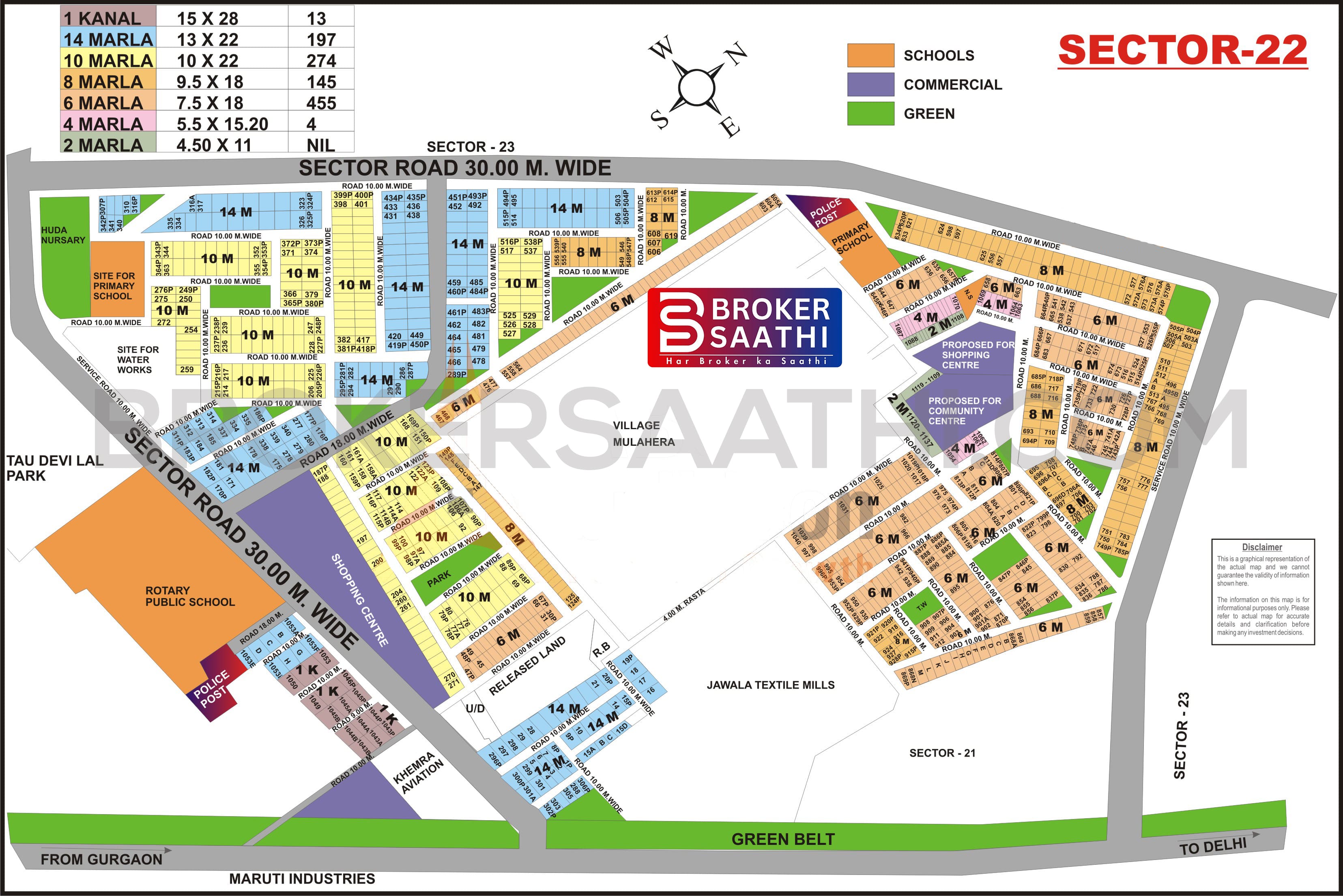 Gurgaon - Sector 22 Map