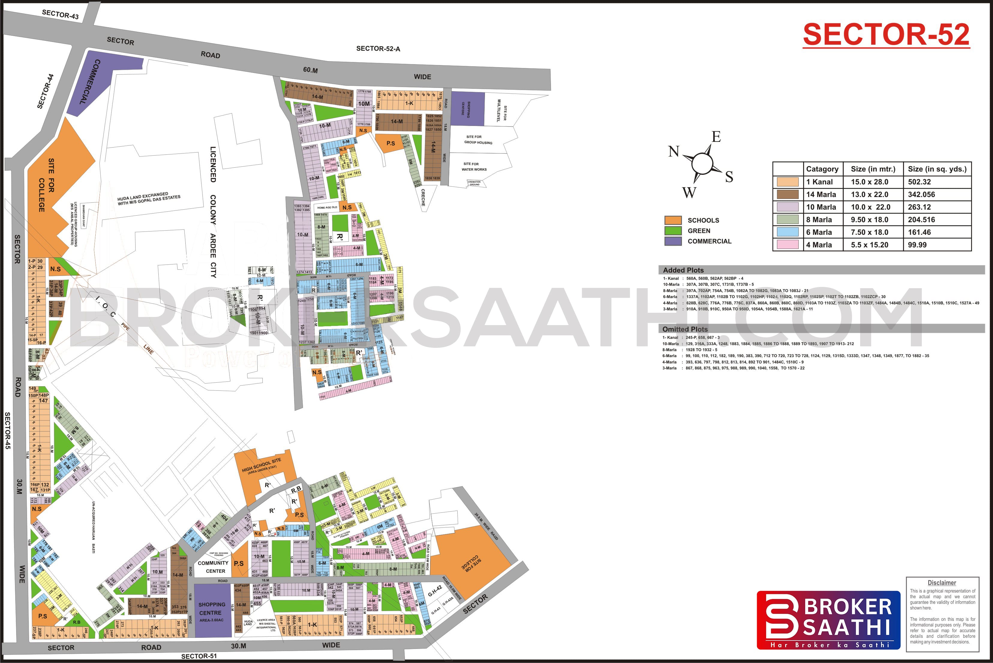 Gurgaon - Sector 52 Map