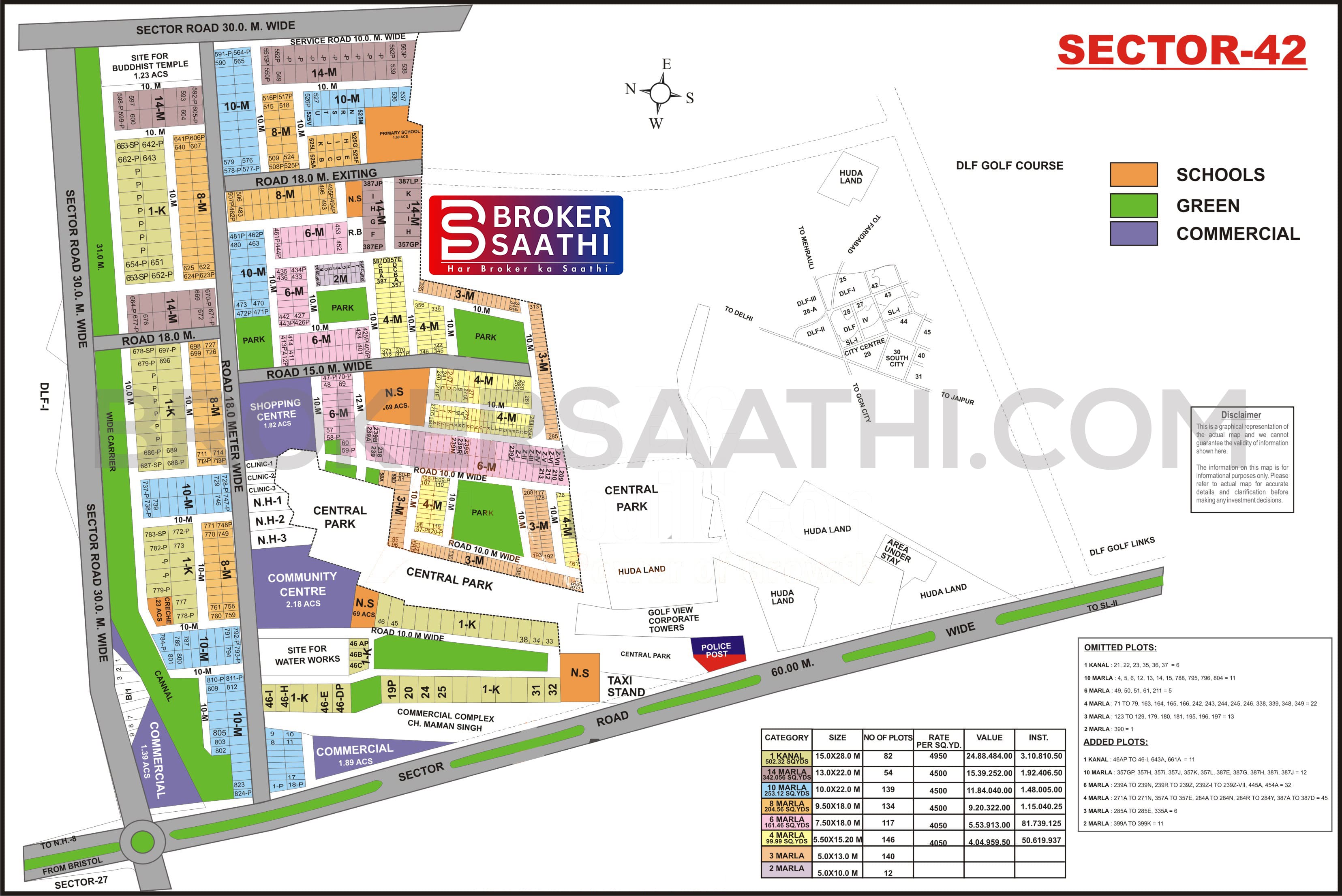 Gurgaon - Sector 42 Map