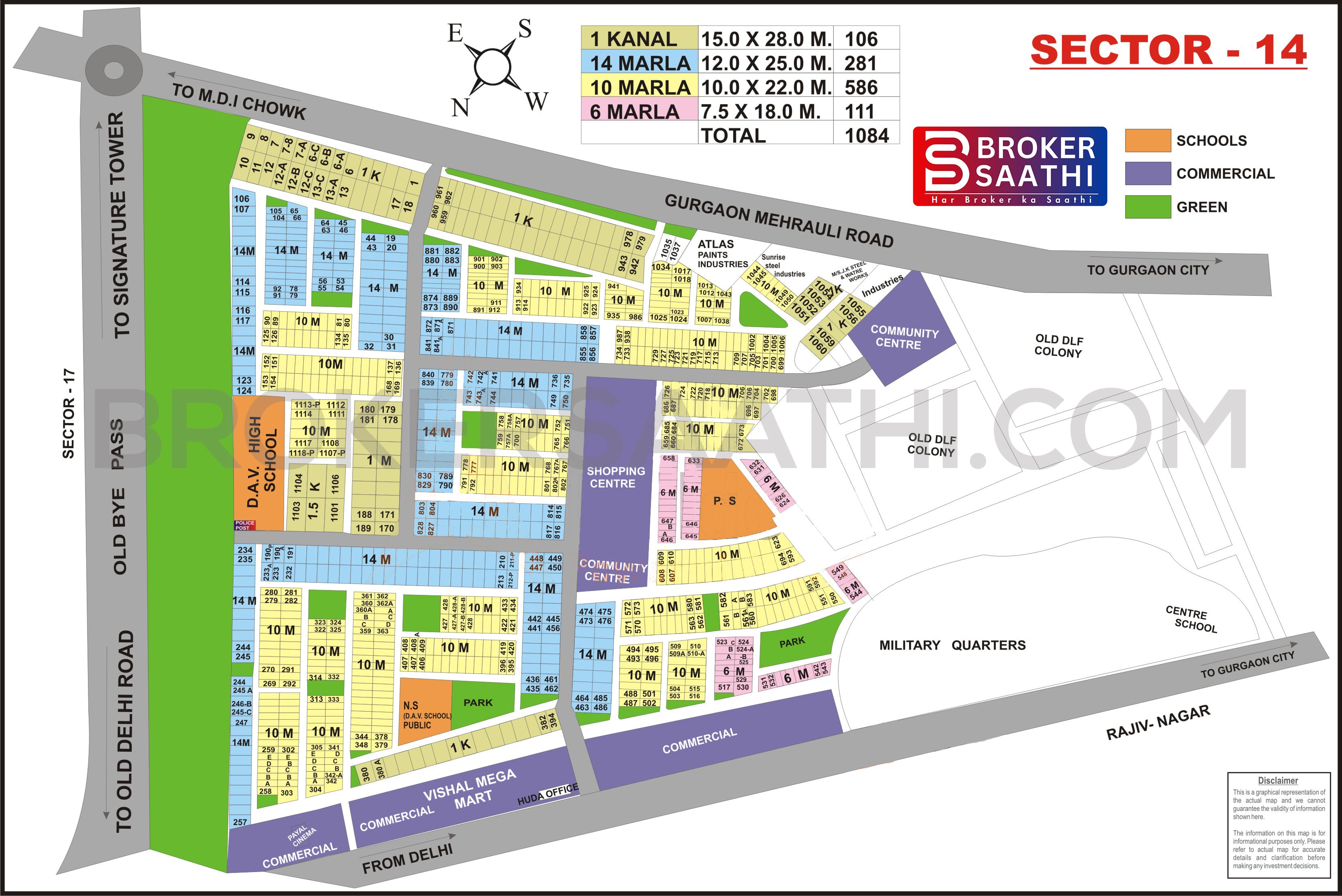 Gurgaon - Sector 14 Map