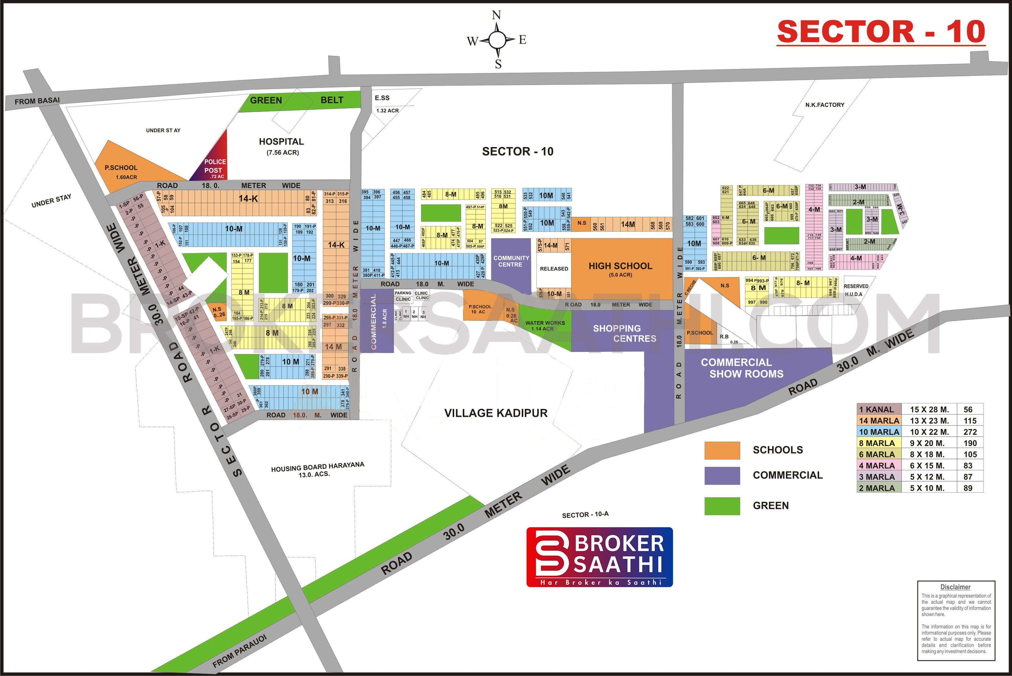 Gurgaon - Sector 10 Map