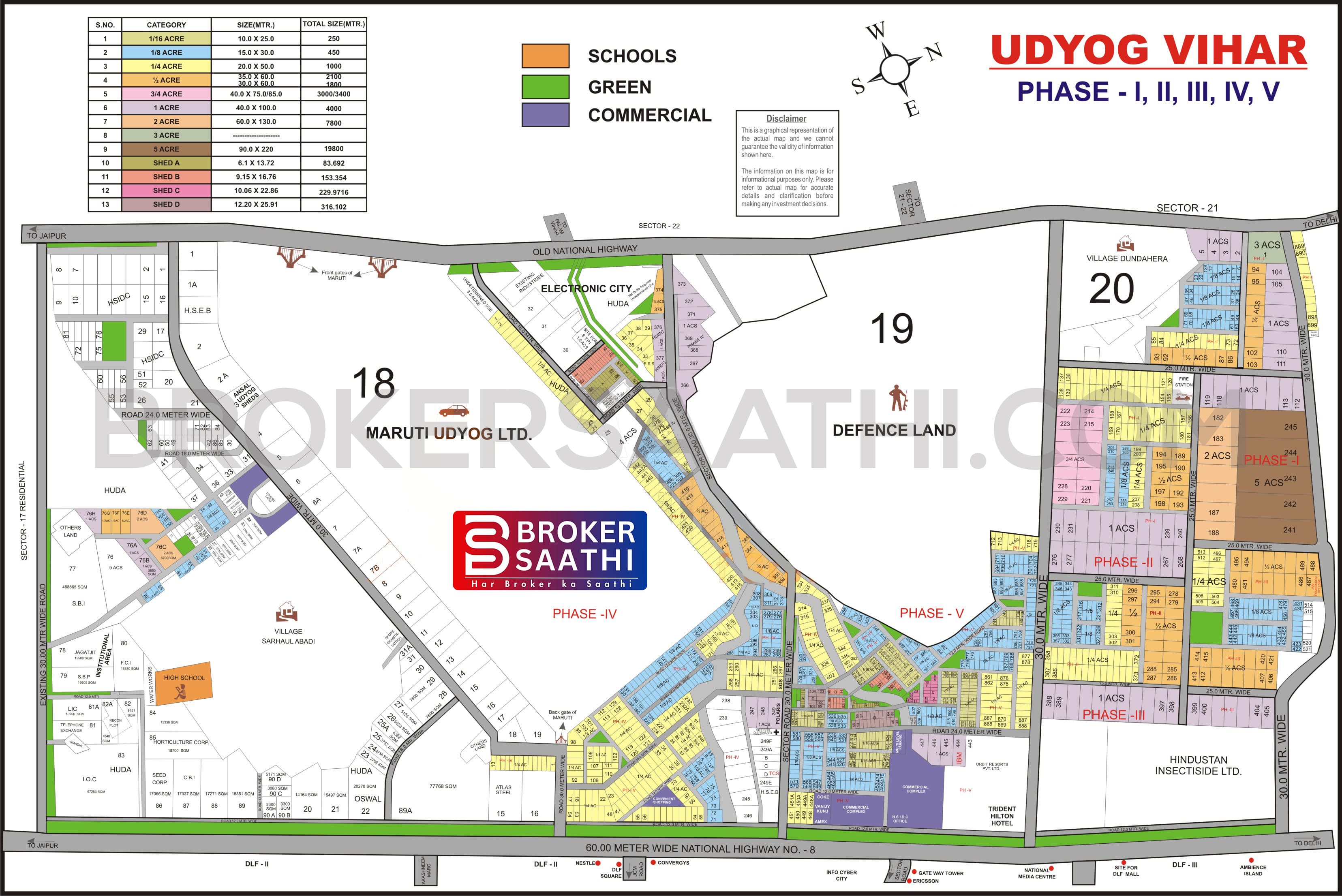 Gurgaon - Udyog Vihar Phase 1 Map