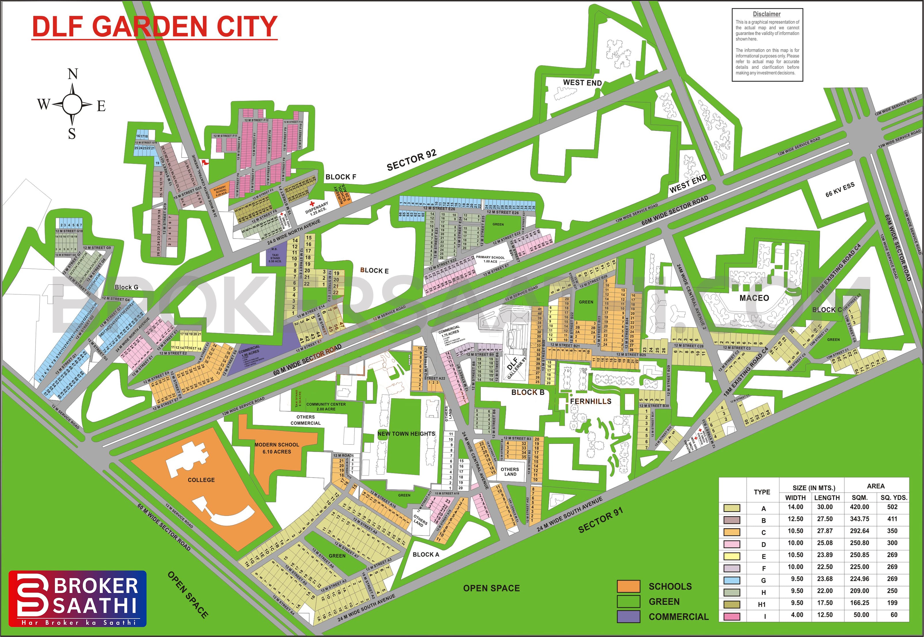 Gurgaon - DLF garden City Map