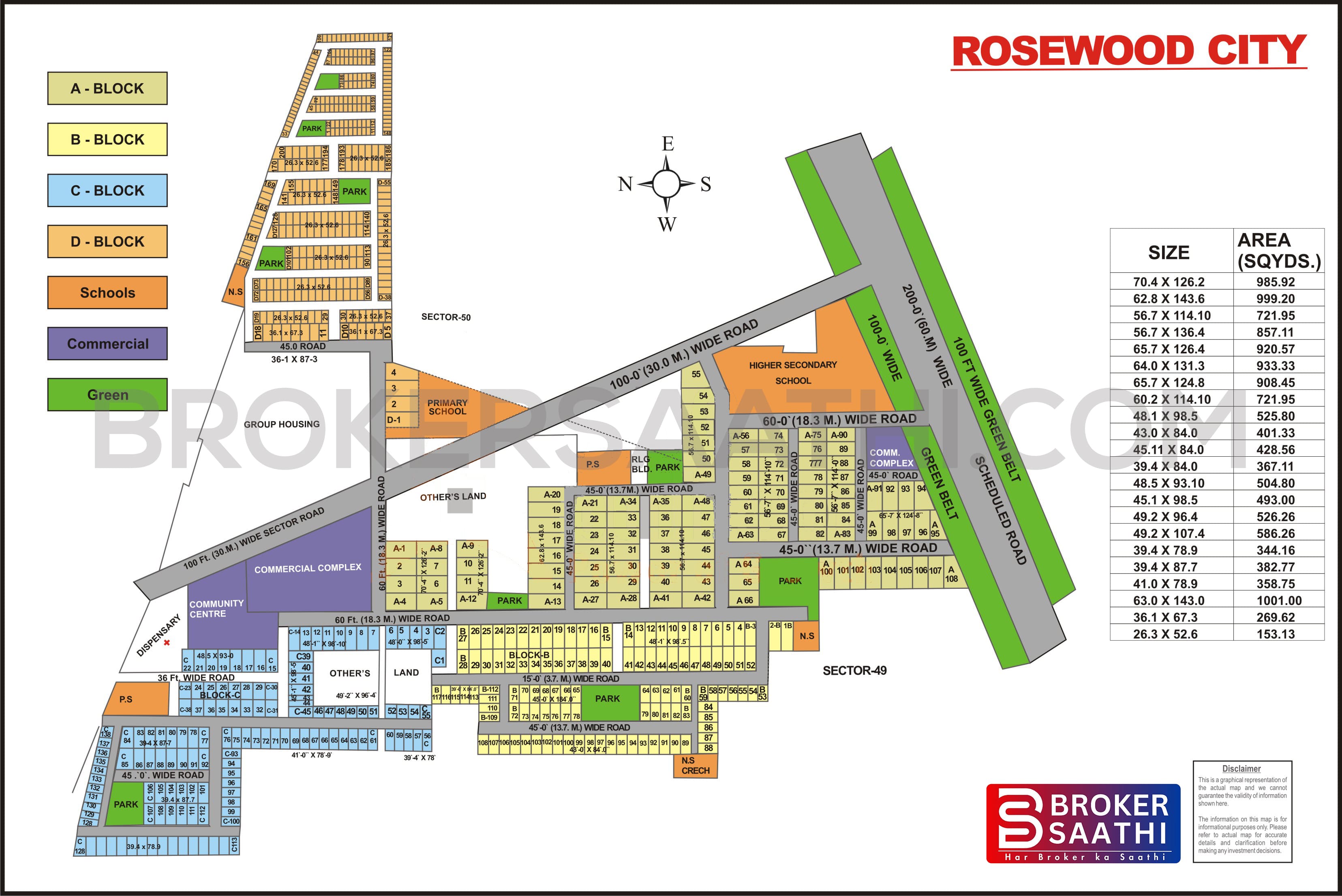 Gurgaon - Rosewood City Map