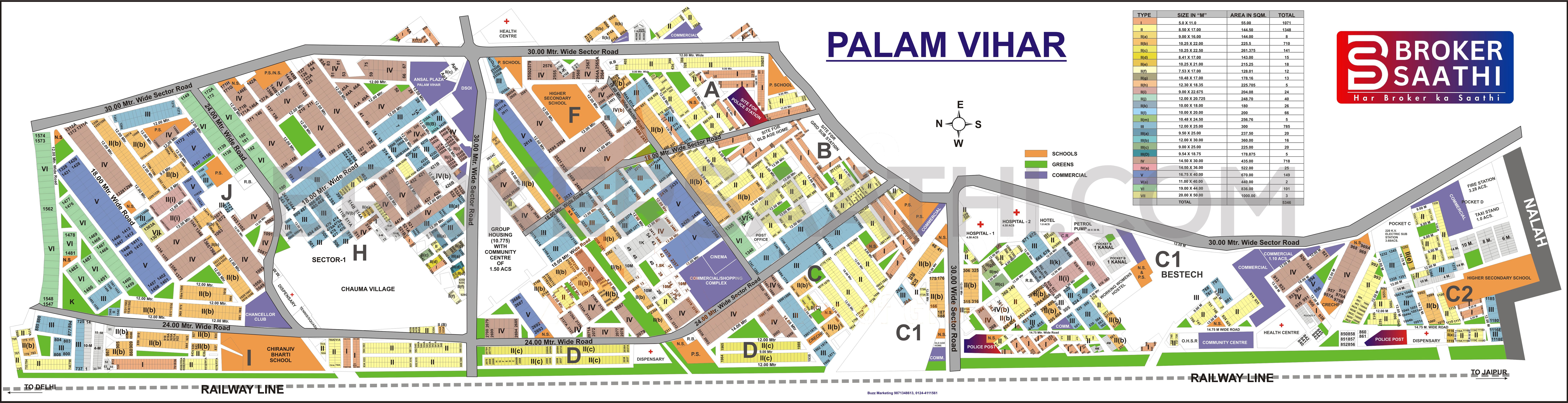 Gurgaon - Palam Vihar Map